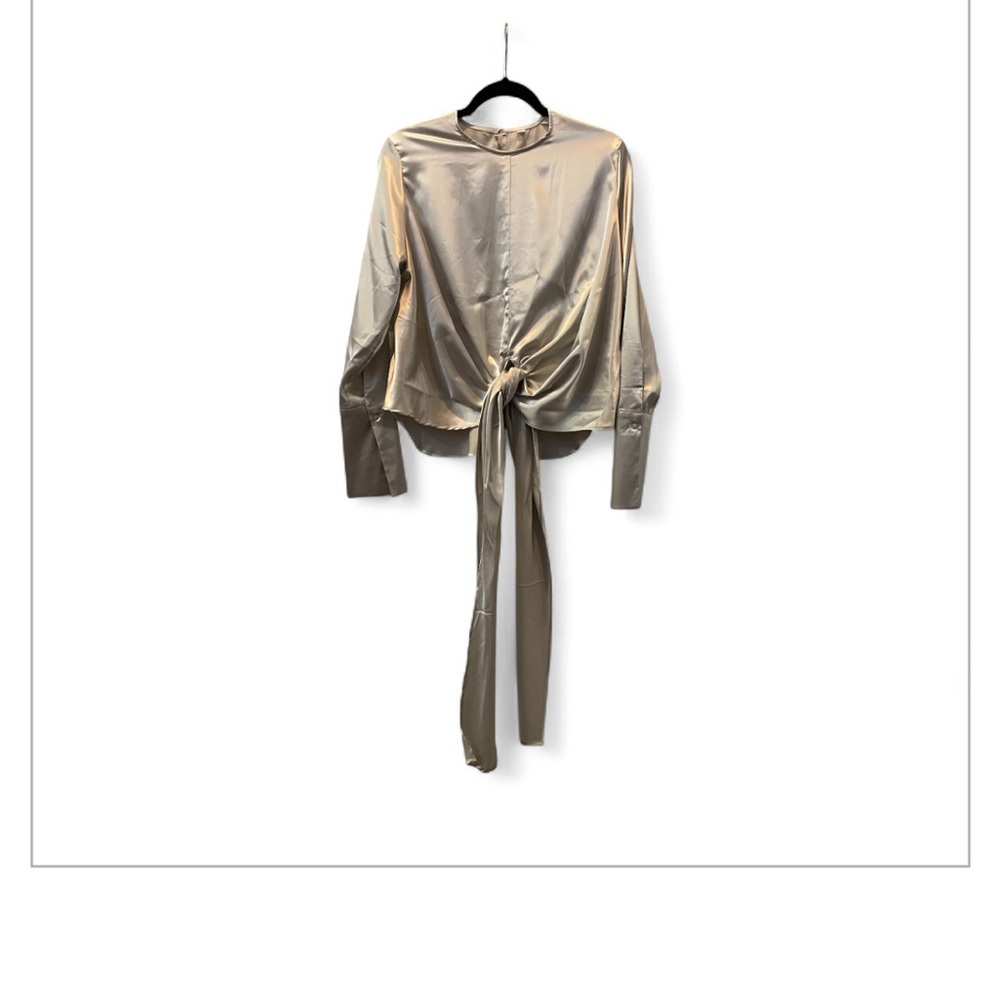 Silver Long Sleeve Blouse